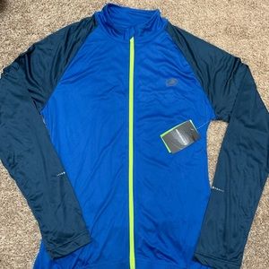 (NWT) Performance ELITE STRATOS LS Men's Cycling Jersey, Blue/Navy Size L 115774